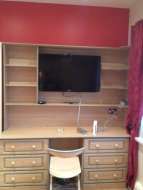 Desk and entertainment center